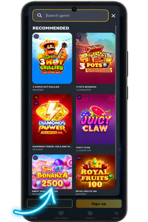 Sweet Bonanza 2500 casino game selection
